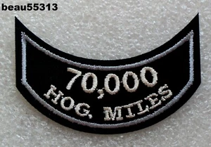 ⭐HARLEY DAVIDSON OWNERS GROUP HOG 70.000 MILEAGE MILES WESTE JACKE PATCH - Bild 1 von 1