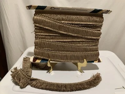 ❤️Fringe de cepillo 9,16 yardas 1,75” cortinas anchas, tapicería, almohadas NUEVO Foto 1 de 4