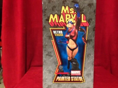 Ms. MARVEL STATUE Bowen Designs versão retrô numerada 0004 de 1000 / NOVO EM FOLHA - Imagem 1 de 4