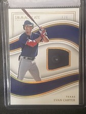 2023 Panini Immaculate Prime Materials Evan Carter Relic 6/6 Card MP-EC  I u