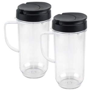 Paquete de 2 piezas de repuesto de copa alta de 22 oz con tapa para llevar bala mágica 250W MB1001 - Imagen 1 de 5