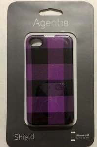 Agnet18 SlimShield Limited Case -Purple Buffalo Check for iPhone 4/4s RP4SSA/26 - Picture 1 of 2