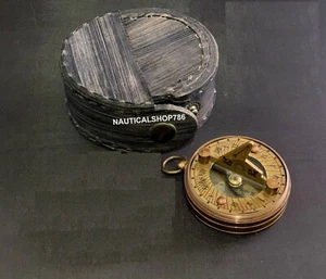 Nautical Dollond London Compass Antique Collectible Sundial Compass 1885 W/ Case - Picture 1 of 3