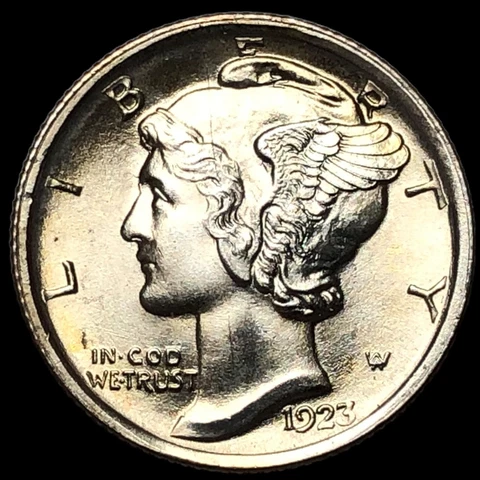 1923 P FSB Mercury Dime  E9904 Cover