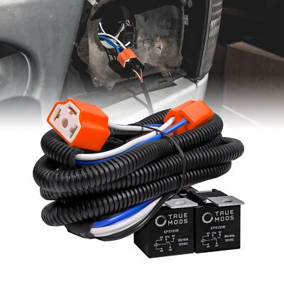 H4 9003 Headlight Relay Wire Conversion Harness Kit for Toyota H6054 Headlamp - Image 1 of 4