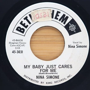 NINA SIMONE - MY BABY JUST CARES FOR ME / HE NEEDS ME - SOUL JAZZ 45 PROMO - Picture 1 of 2