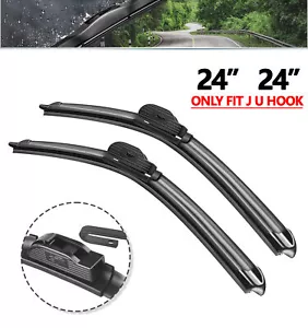 24"+24" Fit For RAM 1500 2019-2020 Premium Bracketless Windshield Wiper Blades - Picture 1 of 7