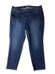 Torrid Vintage Stretch Crop Boyfriend Jeans Womens Plus Size 18 Dark Wash Denim - Picture 1 of 6