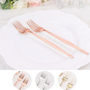 24 pcs 8" Heavy Duty Plastic Forks Disposable Wedding Party Tableware - Picture 1 of 18