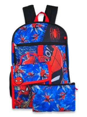 Marvel Spiderman Vengadores Niños Mochila Escolar Bolsa de Libros Fiambrera Juego de 5 Piezas Niño Foto 1 de 4