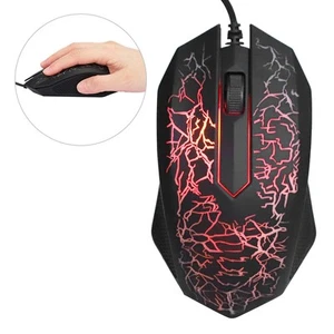 A30 Optical Mouse Wired Professional Gaming For LOL Colorful Backlight Comput FY - Afbeelding 1 van 19