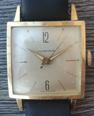 Vintage men's german Junghans square case hand-winding watch  93S1 - Image 1 of 4