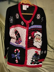 Vintage Croquet Club 2X Damen Strick Urlaub Cardigan Pullover Oberteil Neu mit Etikett - Bild 1 von 5