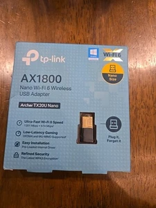 SEALED TP-Link AX1800 ARCHER TX20U NANO Archer Nano Wi-Fi 6 Wireless USB Adapter - Picture 1 of 7