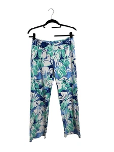 J. McLaughlin women’s multicolor floral print Catalina cloth pants leggings sz M - Picture 1 of 4