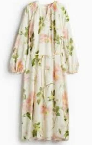 New Women’s H & M Long Sleeve Floral Maxi Dress Size 2XL - Picture 1 of 9