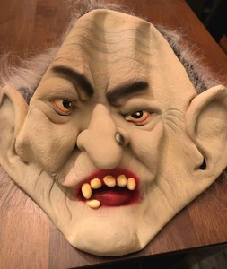 Paper Magic Group Vintage 1999 Scary Rubber Oger Old Man Ugly Halloween Mask  - Bild 1 von 6