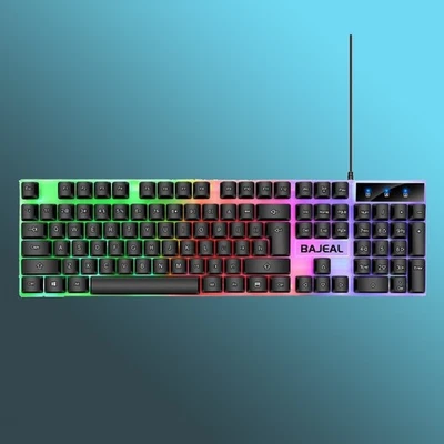 Professional Gaming Keyboard with Adjustable 7 Color Lights Mechanical Keys - Image 1 of 4