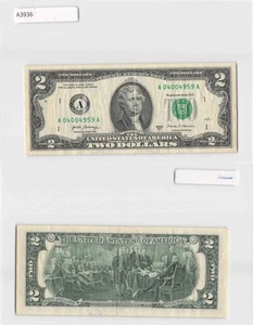 *United States Banknote, 2 Dollars 2017 US USA U.S.A America Bill[A3936]7j1 - Picture 1 of 1