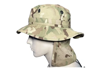 Tropical Combat Hat, Bush Boonie, Bucket, Removable Neck Flap, Army Surplus - Picture 1 of 5