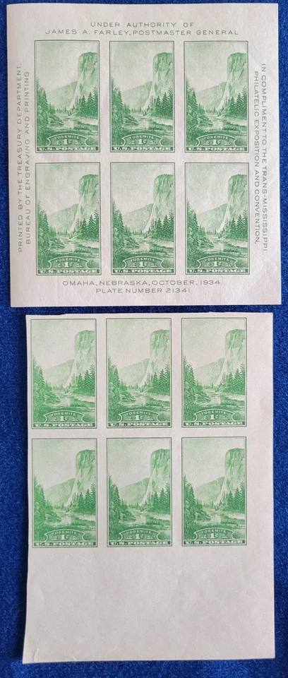 *US Mint Stamps by WB. Scott #751 & #756 Parks MNH Sheets Of 6 - Image 1 of 2
