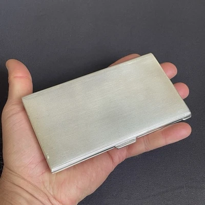 Estojo de cigarro vintage prata esterlina 925 Serra Roma Art Deco 221,07 grs - Imagem 1 de 4