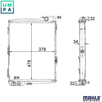RADIATOR ENGINE COOLING CR 253 000S FOR AUDI 7A/NG 2.3L NM/PS 2.0L 5cyl 90 - Image 1 of 4