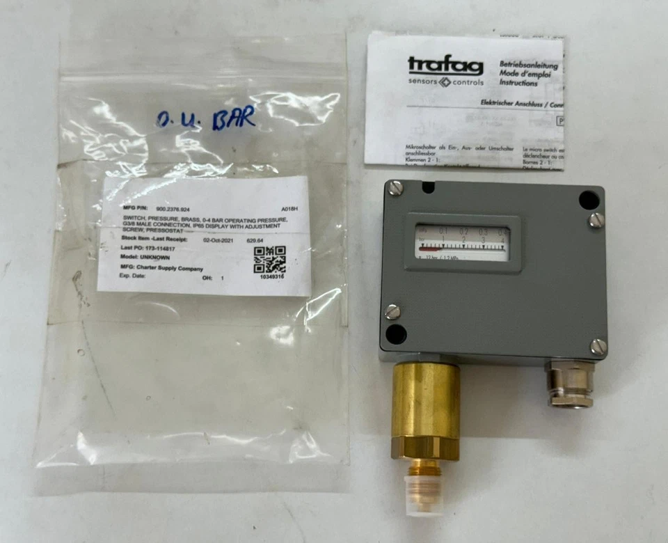TRAFAG 900.2376.924 PRESSURE SWITCH (0...4BAR) - Image 1 of 4