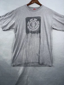 Vintage Element Skateboard T-Shirt Grey Skater Grunge Men's Large Made in USA - Picture 1 of 8