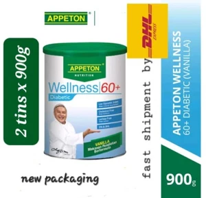 x2 Apeton Wellness 60+ vainilla diabética 900 g diabéticos y prediabéticos para personas mayores - Imagen 1 de 7