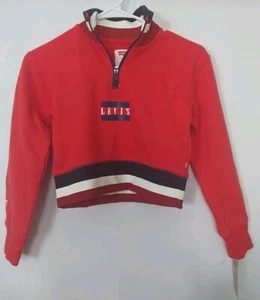 Levi’s Jugend 3/4 Reißverschluss Pullover Langarm rot Sweatshirt Small (8-10) - Bild 1 von 4