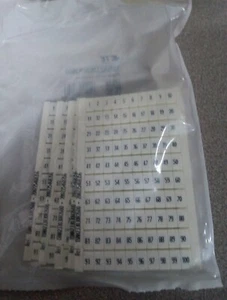 (Lot Of 5) TE Connectivity 1SNA233030R2600 Marker Cards *Missing Few*NOS Surplus - Picture 1 of 2