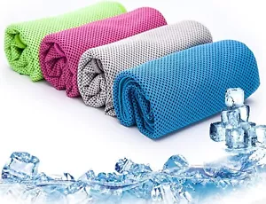 4 Packs Instant Cooling Towel Sports Gym Fast Drying Absorb Towels Yoga Travel - Picture 1 of 7