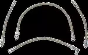 DS Braided SS Oil Hose 4 Line Kit for Harley Softail Standard 99 - Picture 1 of 3
