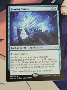 C4012 MAGIC MTG HOUR OF DEVASTATION FRAYING SANITY #035 NM RARE - Picture 1 of 12