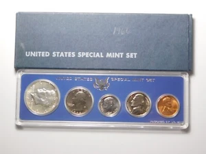 40% SILVER US COIN 1966 UNITED STATES SPECIAL MINT SET ORIGINAL GOVT HOLDER - Picture 1 of 14