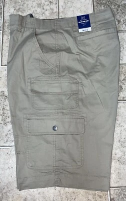 NWT Mens George Tan Brown Below The Knee Messenger Cargo Shorts Size 46 - Image 1 of 4