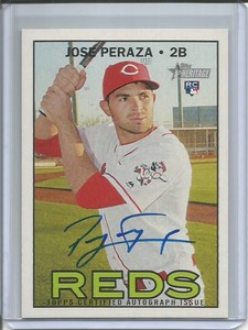 2016 Topps Heritage High Number JOSE PERAZA Autograph Real One Auto RC