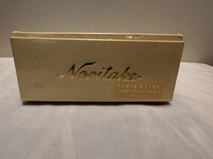 Anelli tovaglioli Noritake Golden Cove nuovi, set di 4 - Foto 1 di 5