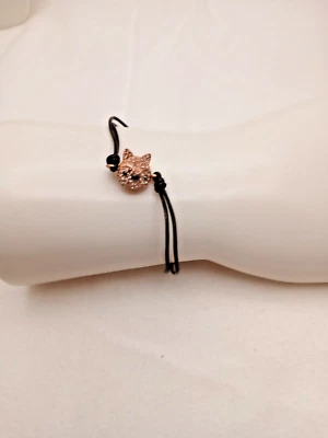 Pulsera deslizante de diamantes de imitación pavé de gato fósil Foto 1 de 4