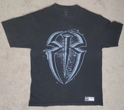 WWE Roman Reigns T-Shirt M Black Blue “One vs All” Big Dog OTC Vintage Wrestling - Image 1 of 3