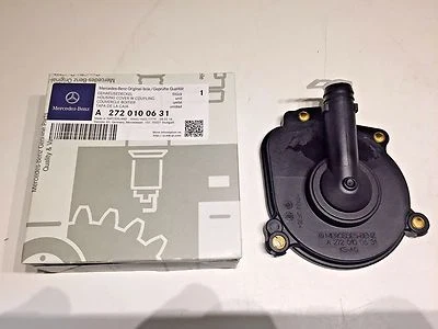 Cubierta separadora de aceite de motor Mercedes / válvula de ventilación de caja de manivela con sello genuino Foto 1 de 4