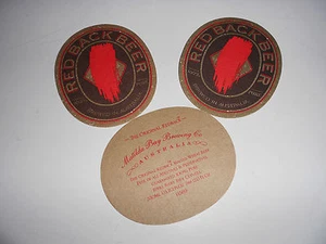 ROTE RÜCKSEITE MATILDA BAY BIERUNTERSETZER MATTE EXTREM COOLE TEILE 3 UNTERSETZER - Bild 1 von 1