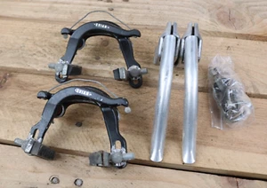 Pinzas de freno de tracción central negras CLB Evian palancas de aluminio bicicleta retro vintage - Imagen 1 de 16