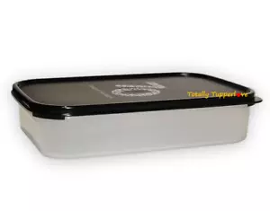 Tupperware #1 Rectángulo Modular Mates 8.5 Tazas Negro "70 Años de la Fiesta" Nuevo de Lote Antiguo - Imagen 1 de 3