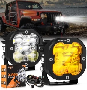 AUXBEAM 2PCS 3" LED Work Light Pod Driving Light Spot Flood Combo For Jeep SUV - Picture 1 of 12