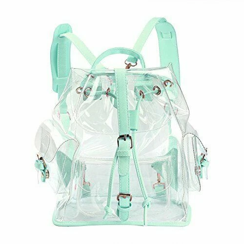 Mochila feminina verão transparente transparente bolsa de doces bolsa satchel bolsa escolar - Imagem 1 de 4