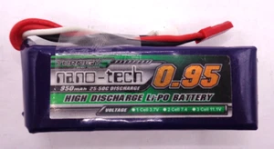 Turnigy nano-tech 950mah 3S 25~50C 11.1v Lipo Pack good condition no puffiness - Picture 1 of 1