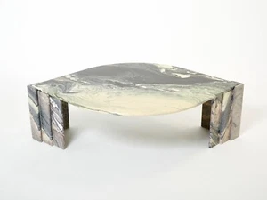 Large eye shaped Sicilian marble coffee table 1970s - Picture 1 of 12