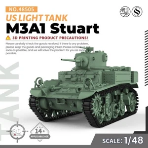 SSMODEL WOT WT 1:48 25mm Military Model Kit US M3A1 Stuart Light Tank